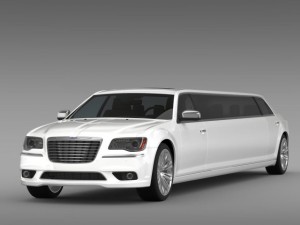 chrysler 300c 2013 limousine 3D 模型