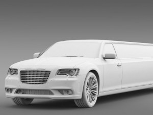 chrysler 300c 2013 limousine 3D 模型
