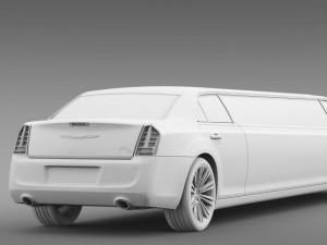 chrysler 300c 2013 limousine 3D 模型