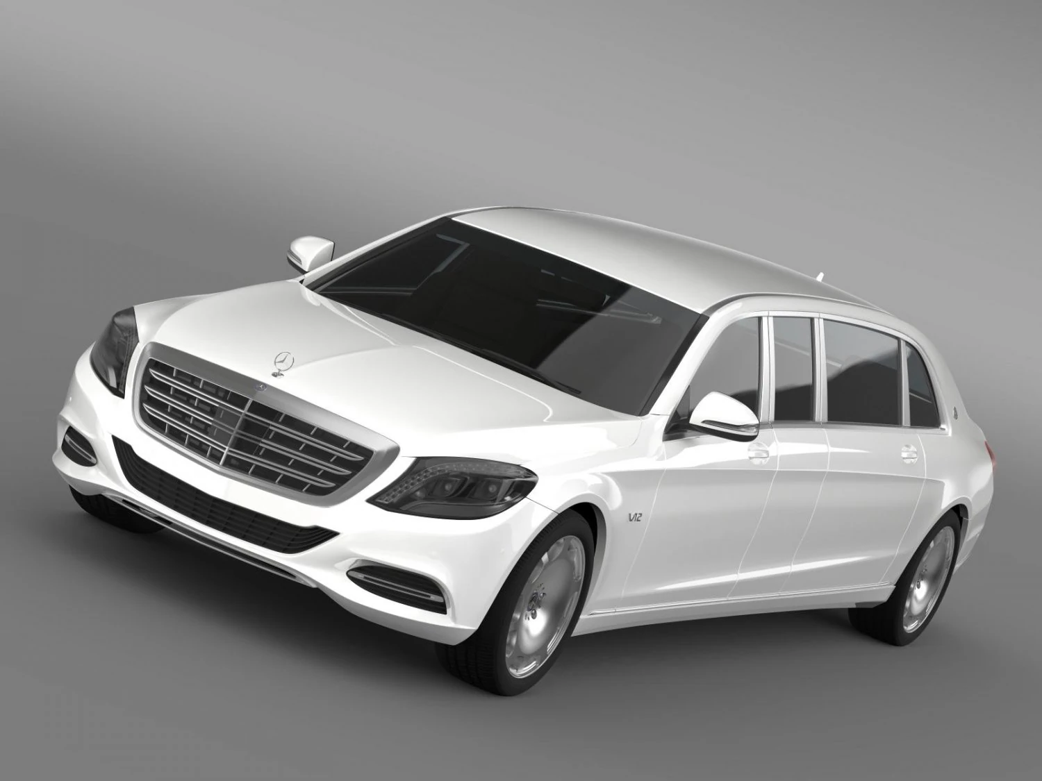 mercedes maybach pullman 2016 3D Model .c4d .max .obj .3ds .fbx .stl .blend