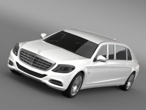 mercedes maybach pullman 2016 3D Model