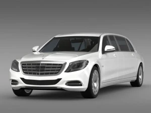mercedes maybach pullman 2016 3D Model