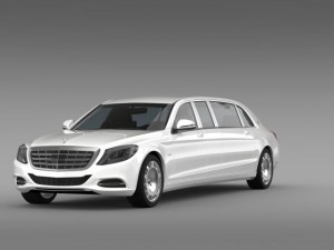 mercedes maybach pullman 2016 3D Модель