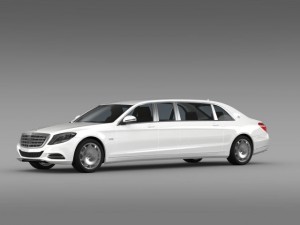 mercedes maybach pullman 2016 3D Модель