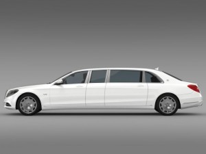 mercedes maybach pullman 2016 3D Модель