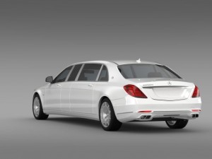 mercedes maybach pullman 2016 3D Модель