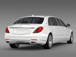 mercedes maybach pullman 2016 3D Модель