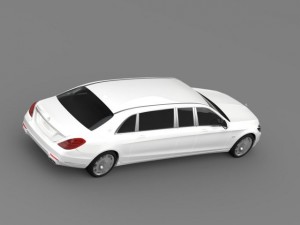 mercedes maybach pullman 2016 3D Модель