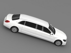 mercedes maybach pullman 2016 3D Модель
