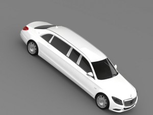 mercedes maybach pullman 2016 3D Модель