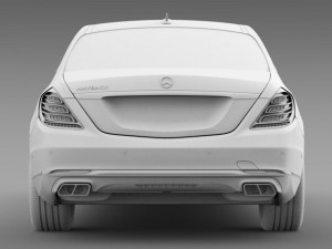 mercedes maybach pullman 2016 3D Модель