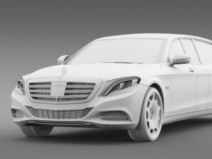mercedes maybach pullman 2016 3D Модель