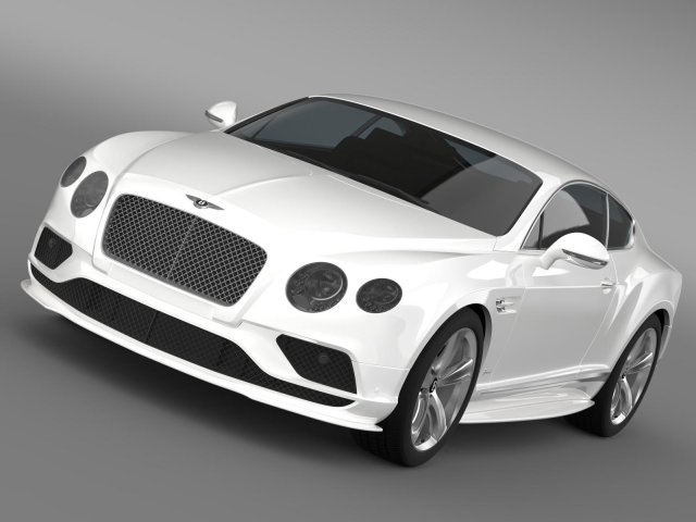 bentley continental gt speed 2015 Model 3D .c4d .max .obj .3ds .fbx .stl .blend 