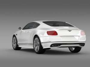 bentley continental gt speed 2015 Model 3D