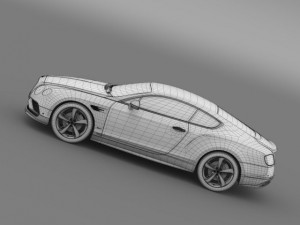 bentley continental gt speed 2015 Model 3D