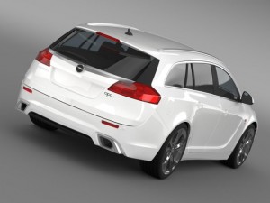 opel insignia opc line sports tourer 2013 3D Model