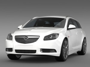 opel insignia opc line sports tourer 2013 3D Model