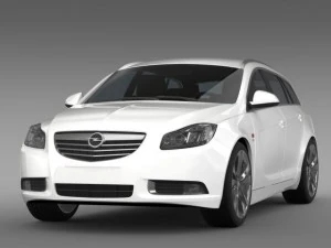 opel insignia opc line sports tourer 2013 3D Model