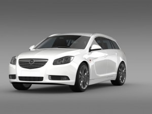 opel insignia opc line sports tourer 2013 3D Model