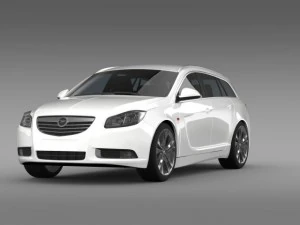 opel insignia opc line sports tourer 2013 3D Model