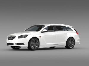 opel insignia opc line sports tourer 2013 3D Model