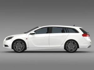 opel insignia opc line sports tourer 2013 3D Model