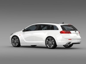 opel insignia opc line sports tourer 2013 3D Model