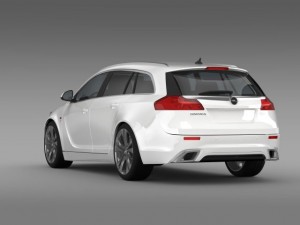 opel insignia opc line sports tourer 2013 3D Model