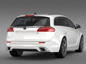 opel insignia opc line sports tourer 2013 3D Model