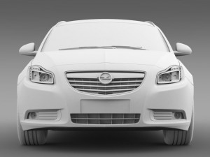 opel insignia opc line sports tourer 2013 3D Model
