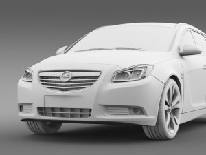 opel insignia opc line sports tourer 2013 3D Model