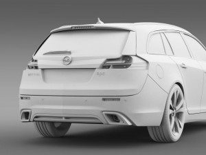 opel insignia opc line sports tourer 2013 3D Model