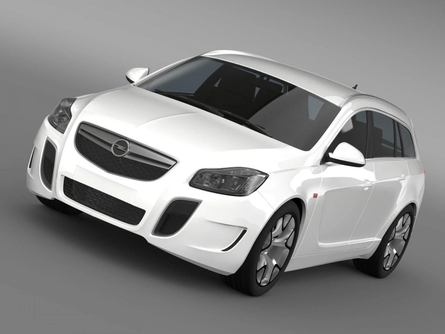 opel insignia opc sports tourer 2013 3D Model .c4d .max .obj .3ds .fbx .stl .blend