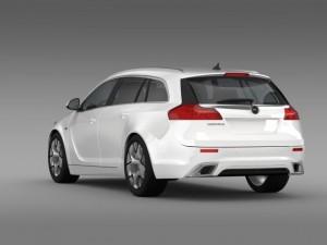 opel insignia opc sports tourer 2013 3D 모델
