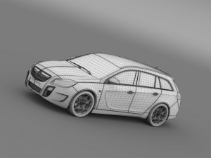 vauxhall insignia vrx sports tourer 2013 Modelo 3D