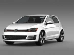 vw golf gti 3door 2015 3D मॉडल