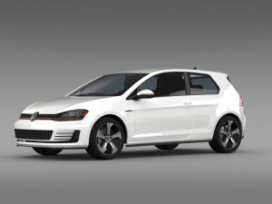 vw golf gti 3door 2015 3D मॉडल