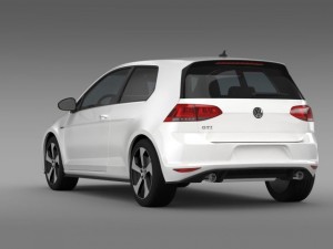 vw golf gti 3door 2015 3D मॉडल