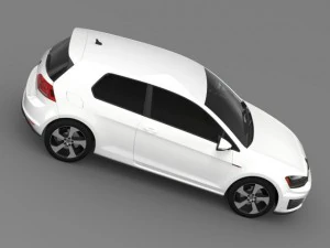 vw golf gti 3door 2015 3D Model