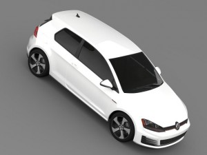 vw golf gti 3door 2015 3D मॉडल
