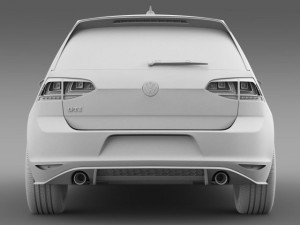 vw golf gti 3door 2015 3D मॉडल