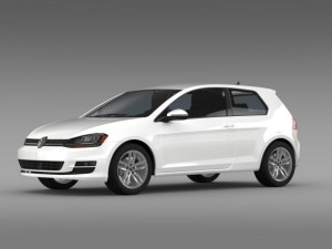 vw golf tsi bluemotion 3door 2015 Modèle 3D