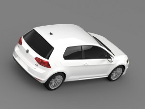 vw golf tsi bluemotion 3door 2015 Modèle 3D