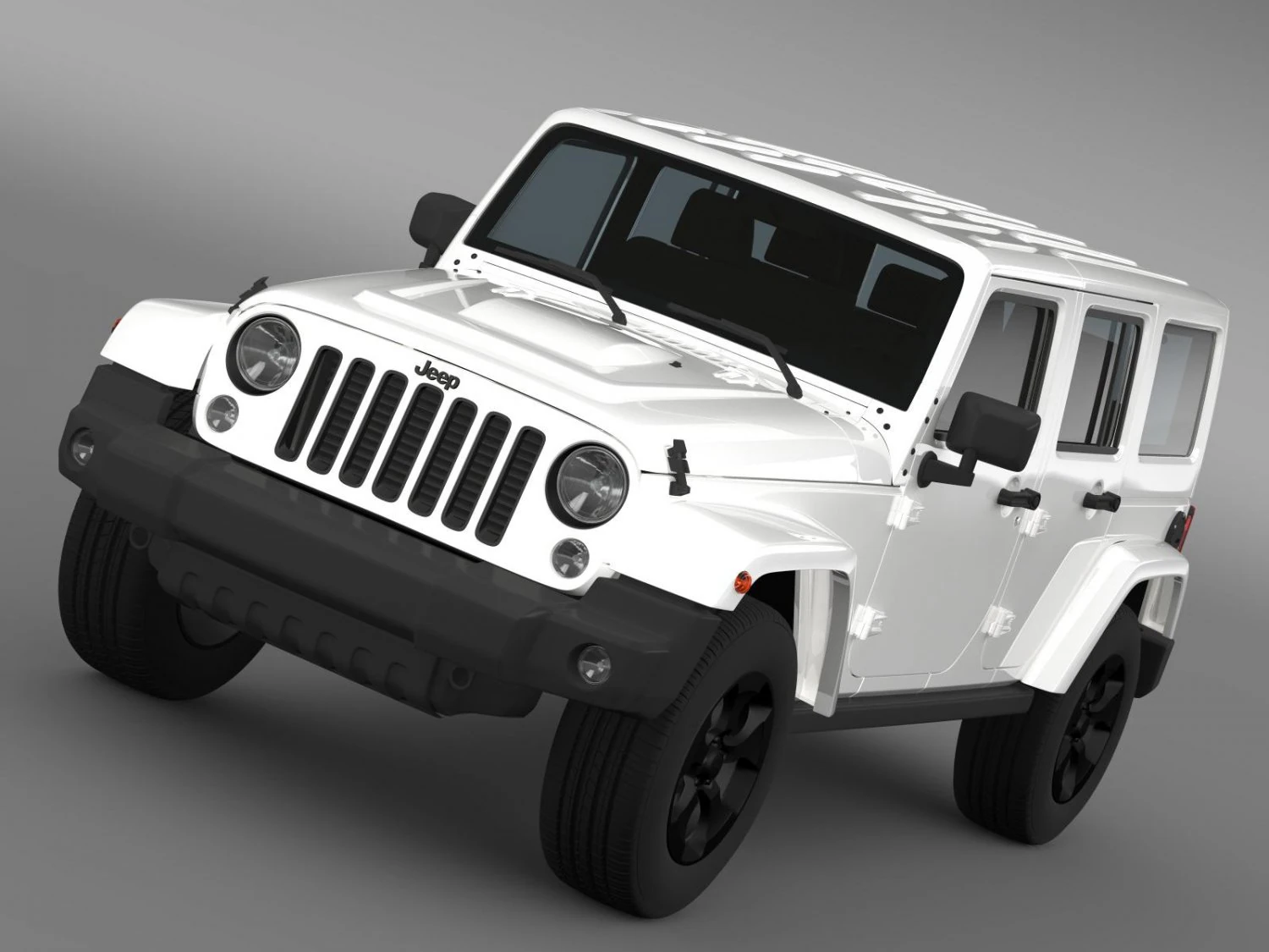 jeep wrangler edição preta 2 2015 Modelo 3D .c4d .max .obj .3ds .fbx .stl .blend