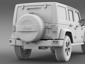 jeep wrangler black edition 2 2015 3D 모델