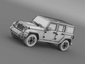 jeep wrangler edi&ccedil;&atilde;o preta 2 2015 Modelo 3D