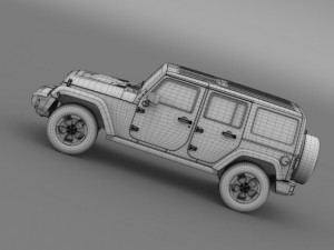 jeep wrangler black edition 2 2015 3D 모델