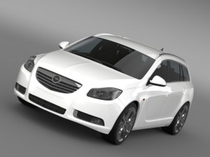 opel insignia biturbo sports tourer 2013 3D Model