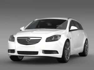 opel insignia biturbo sports tourer 2013 3D Model