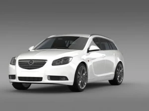 opel insignia biturbo sports tourer 2013 3D Model